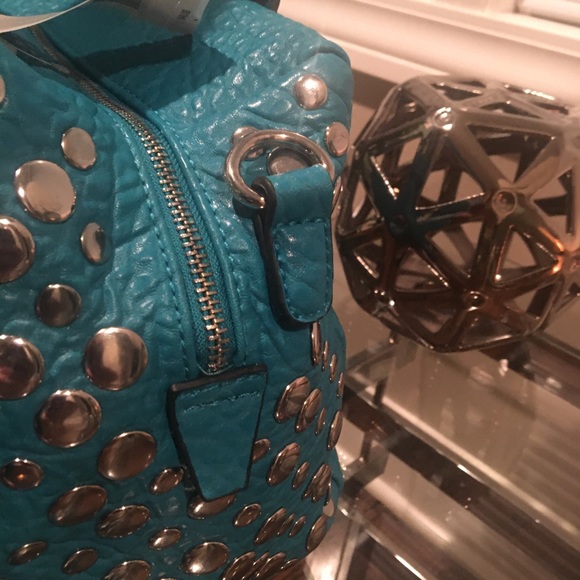Studded Turquoise Handbag - Picture 4 of 5